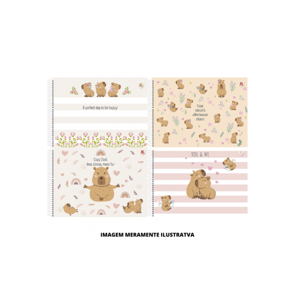 CADERNO - ANIMATIVA - CART 1/1 CD ESP AD 60F CAPYCUTIE